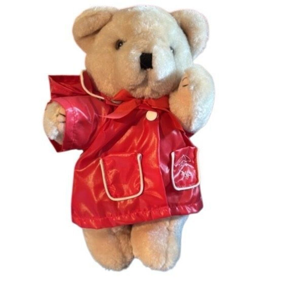 Rain Master Vinyl Gutter Raincoat Plush Teddy Bear